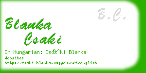 blanka csaki business card